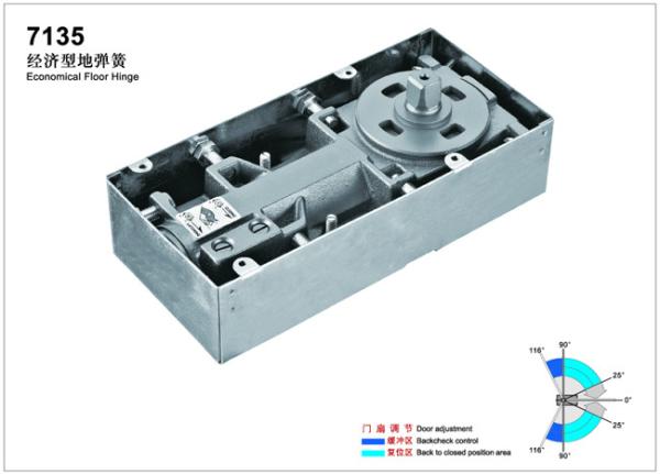 Floor Hinge 7135, color:black or blue, casting iron,  weight capacity 90kgs,
