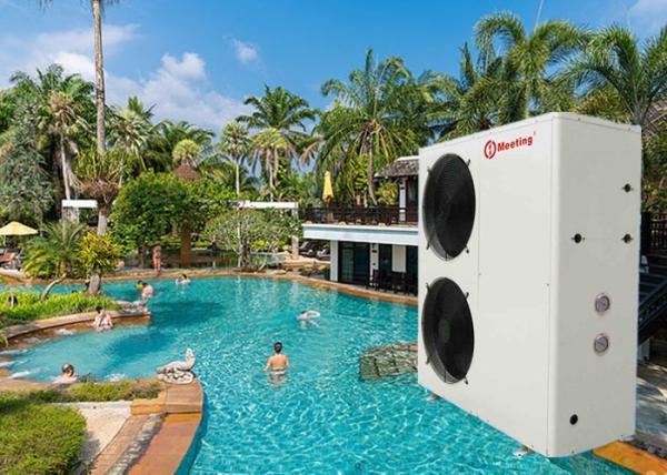 Side Blowing 21kw Heat Pump Pool Water Heater， Air Source Heating System Constant Temperature 38 Degrees