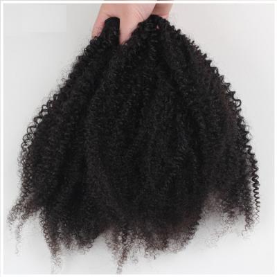 Pacotes peruanos encaracolados perversos costurando materiais do cabelo do Virgin do Afro do Weave do cabelo de alta qualidade do Virgin bons