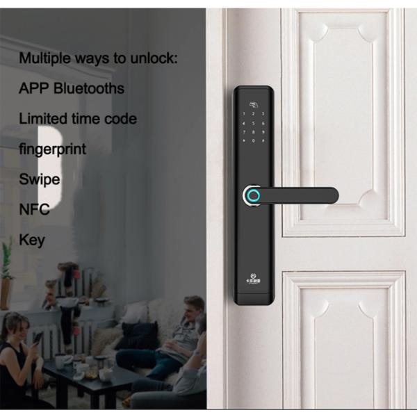 Remote Control Bluetooth Fingerprint Door Lock For Apartment Zinc Alloy Material