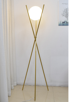 Modern LED Floor Lamp Iron Glass Ball Stand Lights For Living Room Nordic bedside floor lamp（WH-MFL-114)