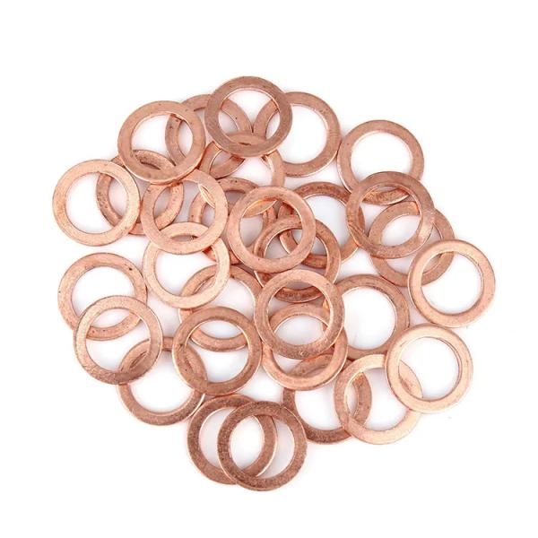 Copper Flat Washer M2 - M20 DIN988 Sealing Copper Thin Flat Gasket Plain Washers