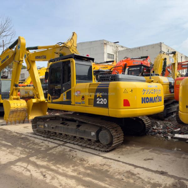 Раскопки 22 тонны прочного гидравлического трассы типа PC Komatsu 220 подержанный экскаватор по низкой цене и продажа хорошо