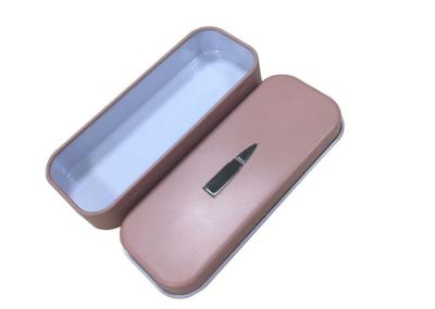Rouge à lèvres de relief de couvercle empaquetant de petits bidons rectangulaires avec la copie blanche intérieure