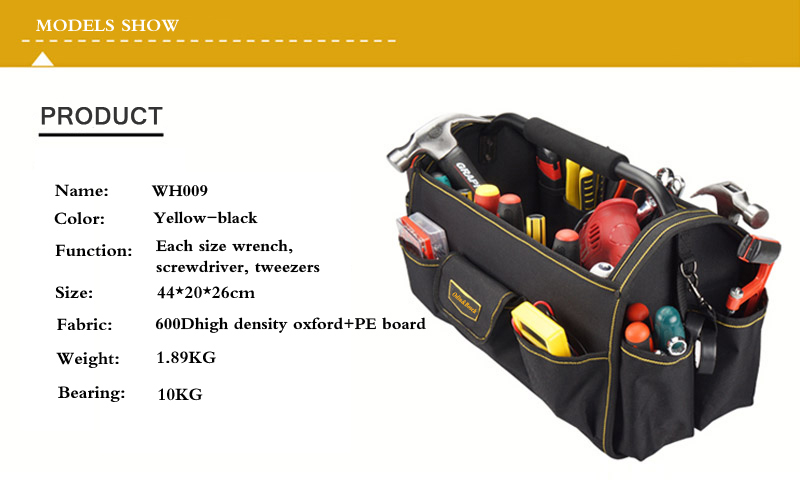 Heavy Duty Rolling Rugged Holding Backpack Porter Cable Tote Tool Bag for Electrician