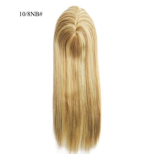 Perfect for Women Mono Lace Base Hairpiece 13*17 Cm Highlight Brown Human Hair Toppers