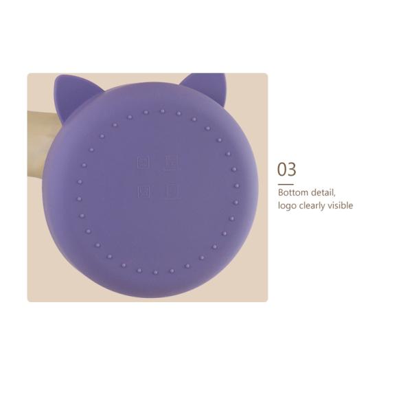 Cat Style Kids Silicone Bowl , Colorful Silicone Divided Suction Plate OEM