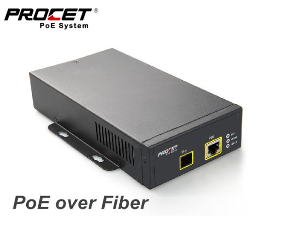 Fiber 10gbe Poe Injector 95w Indoor Industrial Media Converter Long Range