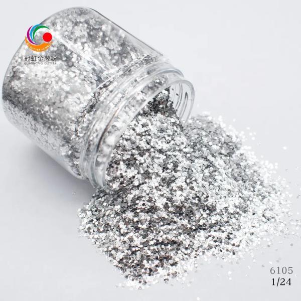 Injection Holo Glitter Lip Gloss Super Flash Holographic Silver Loose PS AS ABS PE PP PC
