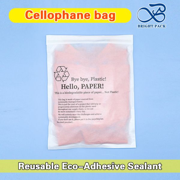 40G Frosted Glassine Paper Bags with Custom Logo Printing for Apparel Packaging