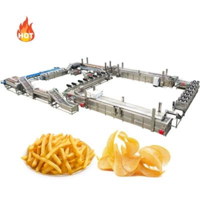 Linha de produção de batatas fritas frescas 58 kW Máquina elétrica para fazer dedos de batatas fritas