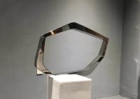 Sculpture moderne en acier inoxydable d'art, sculpture abstraite en acier inoxydable