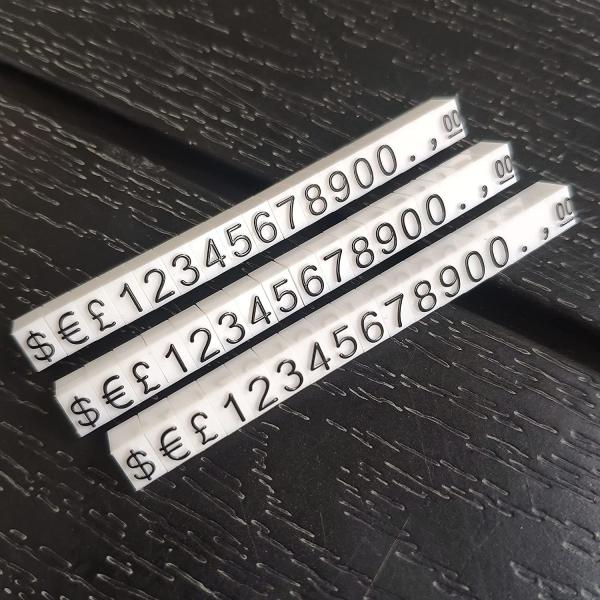 Counter Tag Display for Jewelry Retail Adjustable Plastic Combined Number Letter