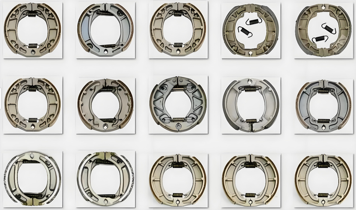 Aluminum Alloys Brake Shoe / Motorcycle Brake Lining with Non-asbestos Materials