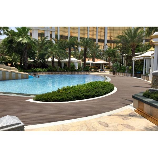 Внешние доски настила винила Pvc твердого тела с кофе, поверхностью Coextruded ASA