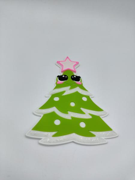Decoration  Business Logo Stickers For Packaging Christmas Tree Pvc Material