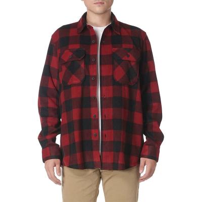 Man Or Women Long Sleeve Flannel Shirt OEM 100% Cotton Or TC Check Flannel Shirt