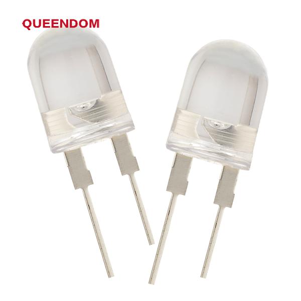 10mm bullet lamp beads | F10 bullet medium power | 10mm round head | 10mm0.5W lamp beads