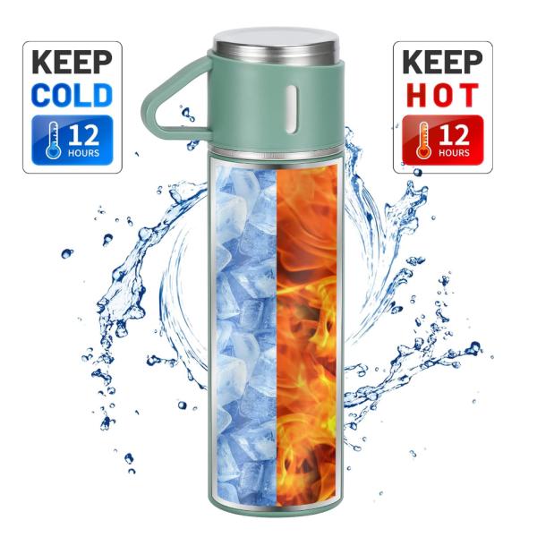 500ml Vacuum Flask Double Wall Stainless Steel Insulated Water Bottle Bpa Free
