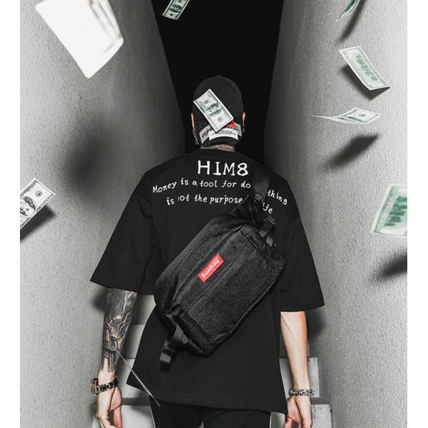 Shoulder bag men's large messenger bag students hip-hop sports personality youth riding bag