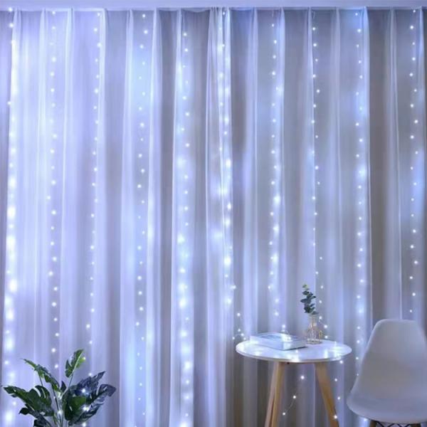 Eight Function LED Curtain Light String for Christmas Decoration PVC Lamp Body
