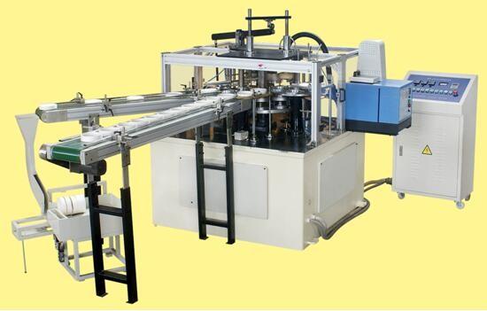 Automatic Paper Cover Lid Making Machine 40pcs/Min Dia 65-125mm White 6.5kw