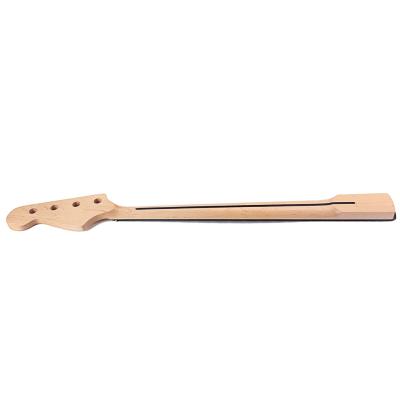 Bass Guitar Neck Maple 21 Frets With White Dot Inlay 34.33 Inch Replacement Guitar Neck