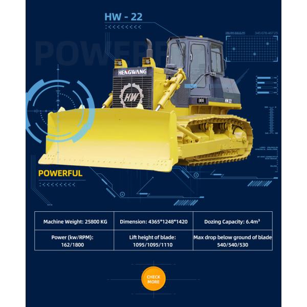 Construction Site 120KW Crawler Bulldozer