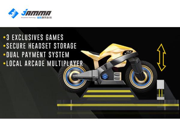 1500W VR Motorcycle Simulator SSD Drive 120G With 24 Inch LED Screen Locked Door