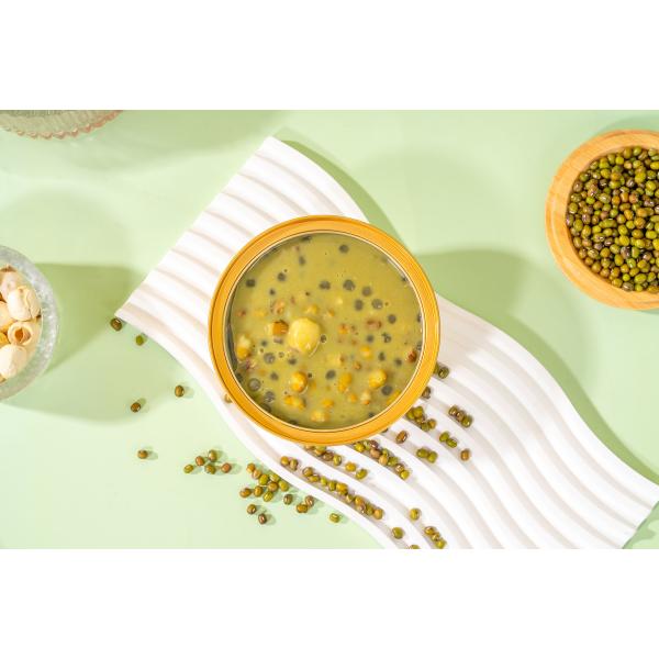 Ready to Eat Pandan Mung Bean Dessert  detox drink Летнее охлаждение Растительный Pandan Mung Bean Охлаждение десерт Веганский дружественный детоксикационный напиток