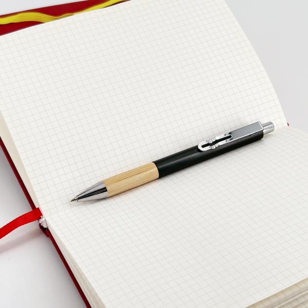 Eco-Friendly Bamboo Grip Ballpoint Pen Press Metal Ball Pen For Writing Exams