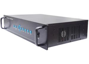 O controlador video preto 1 da parede de 1080P HDMI 1U LCD entrou a saída 12