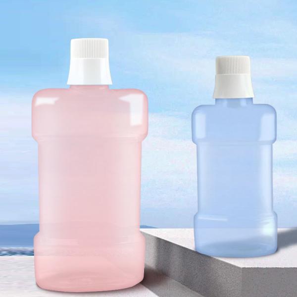 High-End New Transparent Mouthwash Bottle 250ml 500 Ml PET Tongue Cleaner Mouthwash Plastic Bottle