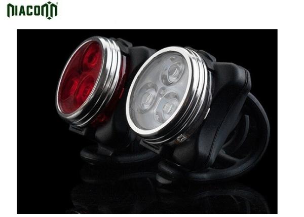 COB Led USB Rechargeable Bike Light Set With Big 650mAh Lithium Battery