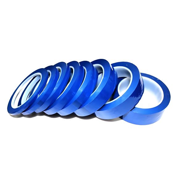 Nomaytape Yellow Blue Diagonal PET High Temperature Warning Tape with 220℃ Heat Resistance and No Residue Silicone Adhesive for Safety Hazard Marking