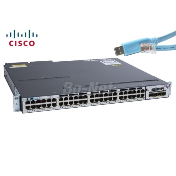 Cisco WS-C3750X-48P-L 48port POE+ Ethernet stackable switch with C3KX-PWR-1100WAC