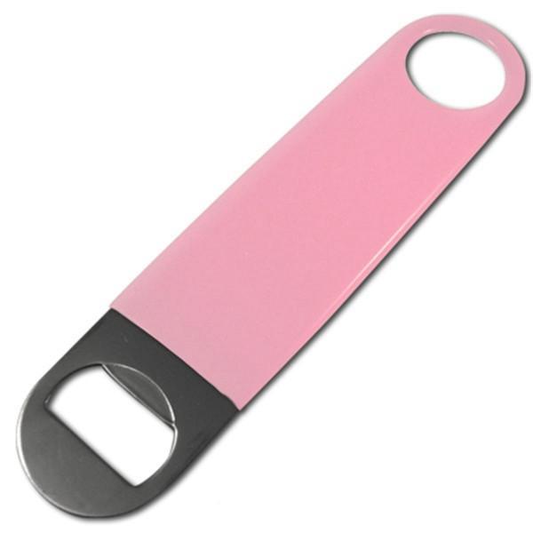 Personalized Promotion Gift Long Flat Stainless Steel Bar Blade Speed Beer Bottle Opener with Vinyl Coating