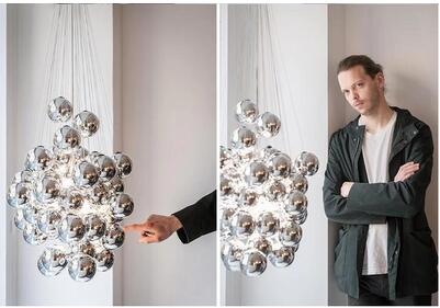 Nordic art designer ball ball living room minimalist chandelier Stochastic LED Pendant Light(WH-MI-126)