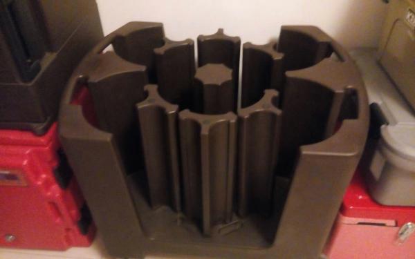Premium Brown Plastic Adjustable Dish Cart | Plate Caddy