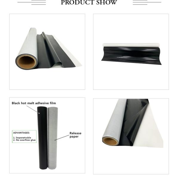 Ровная черная толщина склеивающей пленки 0.05mm 0.15mm собственной личности для темных одежд