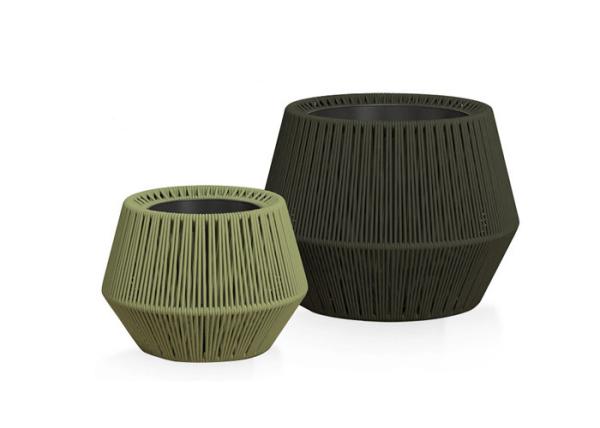 Dia 23.62'' X 19.69''H Round Rope Outsite Flower Pots