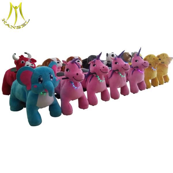 Hansel China kids outdoor plush rocking toys animal rides electric scooter