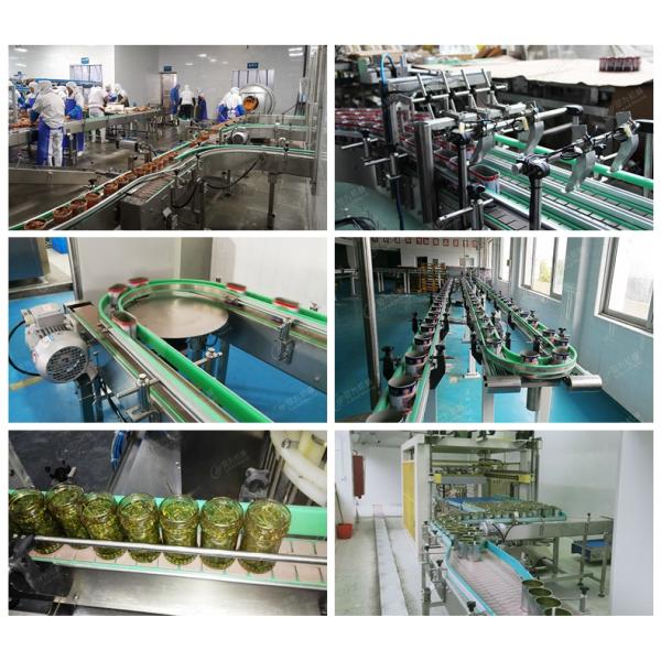 Цепной конвейер для транспортировки бутылок из-под пищевых консервов для промышленной упаковочной линии