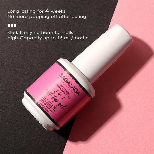 Super Strong Brush in Gel Glue for False Nails Tips 15ML Capacity Eco-friendly Nontoxic