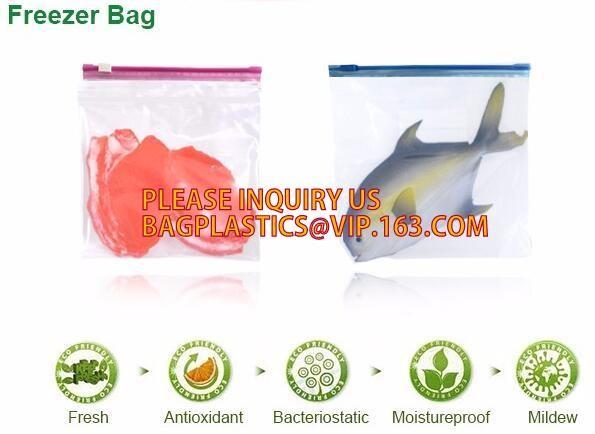 Double zip seal packaging bag, Double sealed food storage custom printed plastic zip lock bag, Moisture Proof plastic go