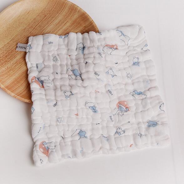 Baby face towel 6 layer 100% cotton washing gauze baby bibs handkerchief 30x30cm