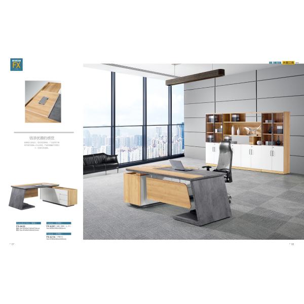 Wooden Structure Executive Office Desk MDF And Chipboard Finishing