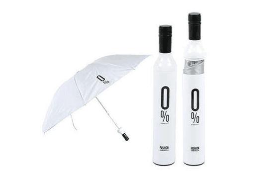 White Bottle Shaped Umbrella , Easy Close Mens Storm Proof Umbrella Hand Open