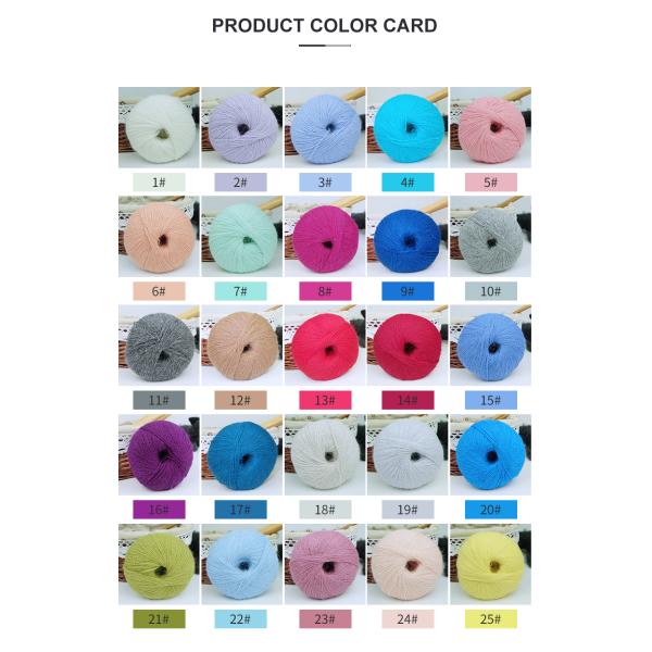 Волосы вязать пряжи кашемира норки Ангора мягкие длинные