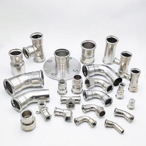 Welded Round Stainless Steel Press Fit Fittings For Convenient Train& Shipping